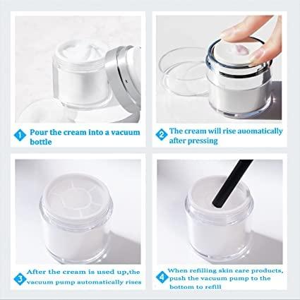 Lotion Face Cream Dispenser, Airless Travel Lotion Jar with Lid for Thick Moisturizer Skincare Cream